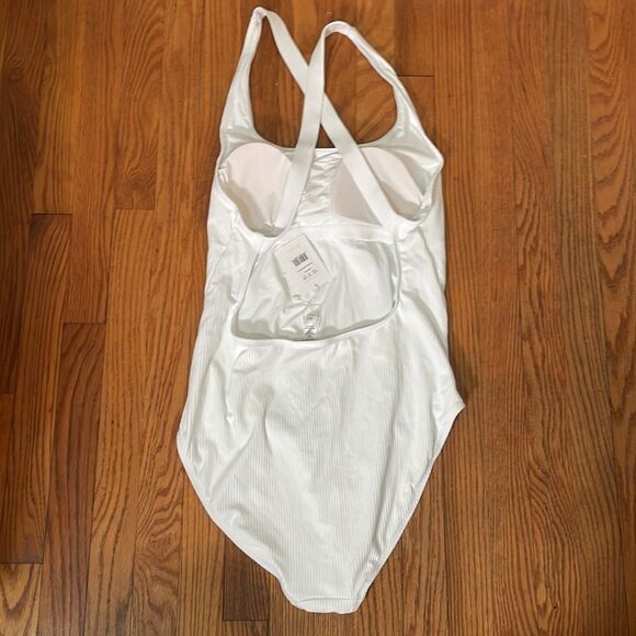 Andie Swim The Tulum One Piece Swimsuit White Ribbed Size XXL NWT - Picture 3 of 7